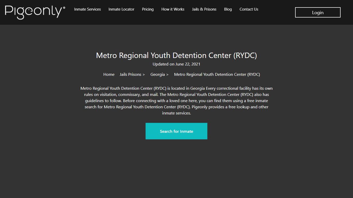 Metro Regional Youth Detention Center (RYDC) Inmate Search ...