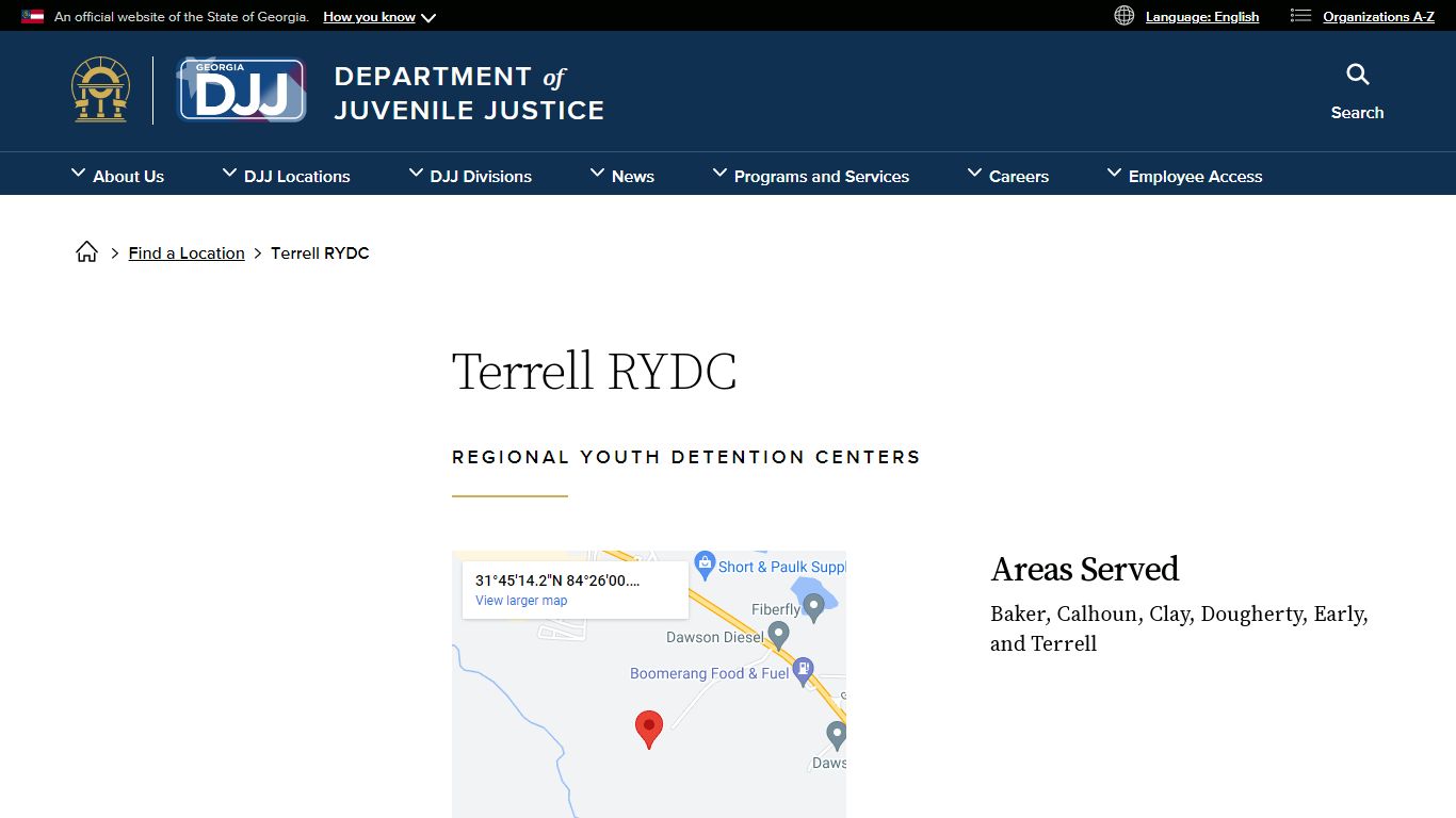 Terrell RYDC - Department of Juvenile Justice
